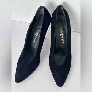 Yves Saint Laurent | Vintage Black Suede Heel | 8